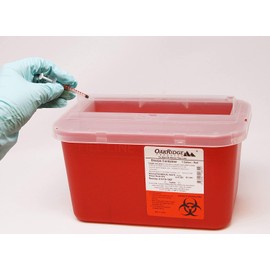 One Gallon Sharps Containers with Pop Up Lid (Two Pack) by Oakridge Products