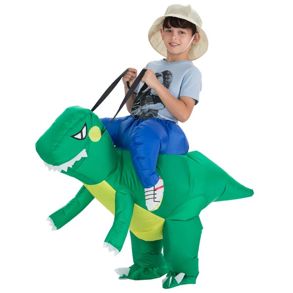 TOLOCO Inflatable Costume Kids, Inflatable Halloween Costumes, Inflatable Dinosaur Costume, Blow up Costumes(Green)