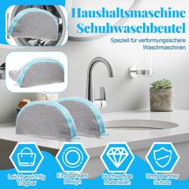 Shoe Wash Bag, Washing Machine, Upgraded Shoe Wash Bag, Shoe Wash Bag, Reusable Shoe Wash Bag for Washing Machine with 360° Cleaning Lint, Pack of 2