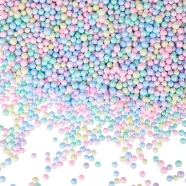 SOFPLATE 25 g Foam Balls 7 mm to 10 mm Small Foam Beads Polystyrene Colourful Filling Material Small Round Mini Ball Smooth Filling Bead for Artificial Vases Bean Bags DIY Decoration