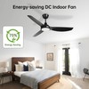 OFANTOP 52 Inch Ceiling Fans with Lights and Remote, Black