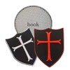 EnigmaGlow 2 Pcs Knight Templar Crusader Cross Patch 3D PVC