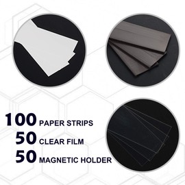 LLPT Magnetic Label Holder, Writeable, Dirt-Free, Removable, for School, Office, Whiteboards, Refrigerators, Magnetic Boards (MH2150), Pack of 50, 25 mm x 50 mm