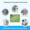 Double-Sided Plastic Toothpicks, Toothpick Brush, Pack of 240 Disposable Interdental