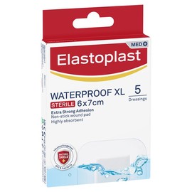 Elastoplast Waterproof Sterile Dressings XL (6cm X 7cm) X 5