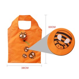 UPKOCH 2pcs Reusable Shopping Bags Foldable Grocery Tote Polyester Washable Cloth Bags with Bee Pattern Random Color