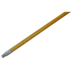 Rubbermaid Commercial Products Lacquered-Wood Broom Handle With Threaded Metal Tip, 60", Natural for Floor Cleaning/Sweeping in Home/Office