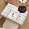Linen Pastel Buffalo Check Plaid Spring Placemats Set of 4