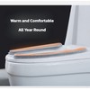 SWEPGOODS Thick Warm Cushioned Toilet Seat Cover | Stick-On Washable