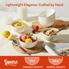 Sweese Porcelain Bowls Set of 6, 20oz Lightweight Round Cereal