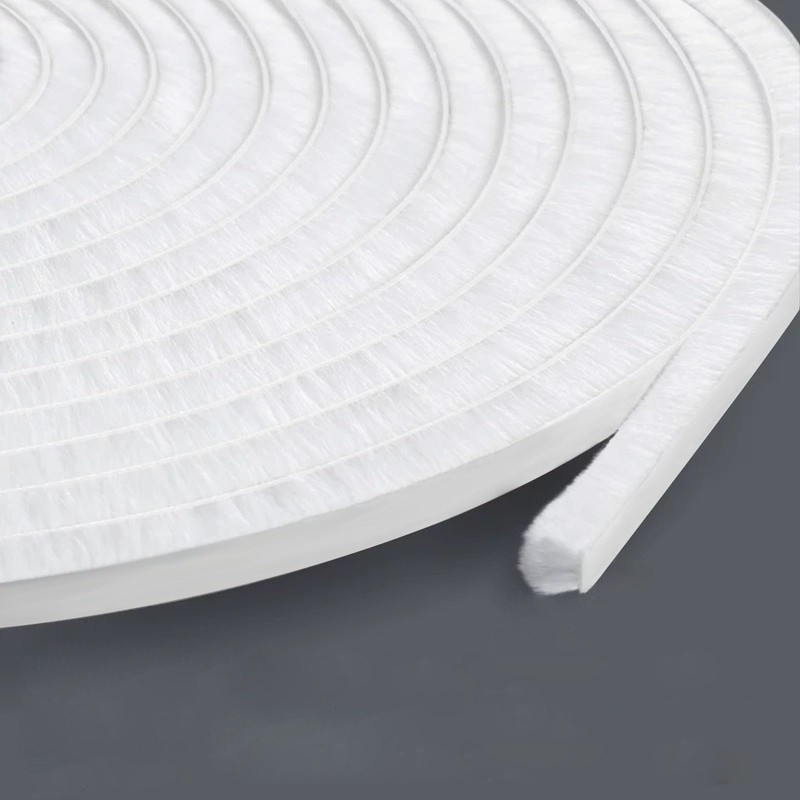 Brush Weather Stripping,0.35inx33Feet,Soundproofing Door,Window Insulation Seal,Energy Saver, Dust Proof, Adhesive