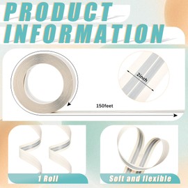 Pangda 150 Feet by 2 Inch Reinforced Corner Drywall Tape Inside Outside Corner Drywall Tape with Metal No Adhesive Side for Wall Crack Repair Tool