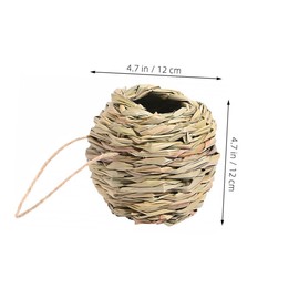 FUNOMOCYA 2pcs Birdcage Hummingbird Feeders for Outdoors Bird Cage Finch Bird Feeder Bird Water Feeder for Cage Bird Feeder House Woven Bird House Bird Breeding Nest Squirrel Feeder Straw