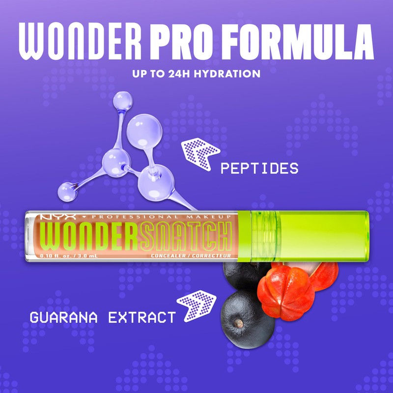 NYX Professional Makeup Wonder Snatch Concealer, Correttore liquido, 24h di
