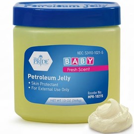 MED PRIDE Petroleum Jelly, Fresh Baby Scent, Baby Blue, Protectant, 13 oz