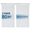 LiBa Shower Curtain Liners, PEVA 2 Pack Clear Bathroom 72" W x 72" H, 8G Heavy Duty