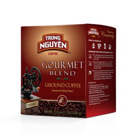 TRUNG NGUYEN LEGEND GOURMET BLEND Premium Roasted Ground Coffee - Chocolate and Fruity Flavor by Robusta & Arabica Coffee Beans Blend - French Roast with Low Acidity (500g/Box)
