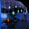 Toodour Christmas Snowflake Lights Outdoor, 17.22ft 264 LED Snowflake Icicle