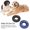 2Pcs Blue Black Rubber Tire Dog Chew Toy Safe Tire