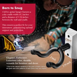 ClefArc 3 Pack Guitar Wall Mount, White Hardwood Guitar Wall Hangers, Guitar Picks, Pick Holder, Guitar Accessories, U-Shape Hardwood Guitar Hanger, Gifts for Guitarists, with 6 Assorted Guitar Picks