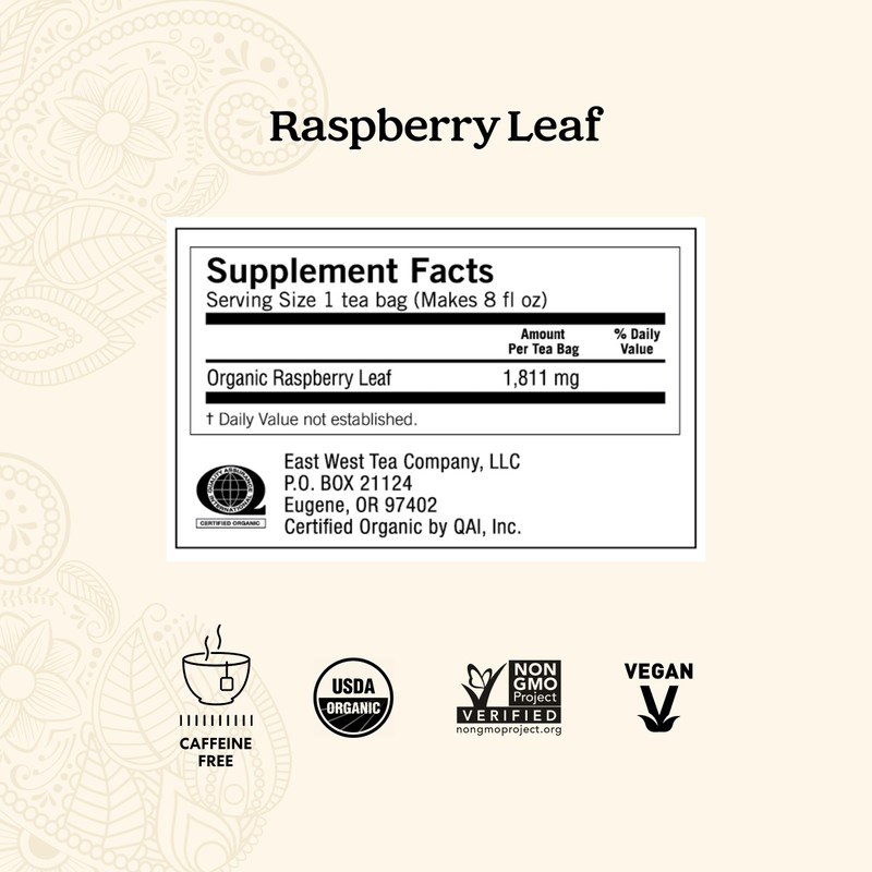 Yogi Tea Organic Raspberry Leaf Tea - 16 Tea Bags