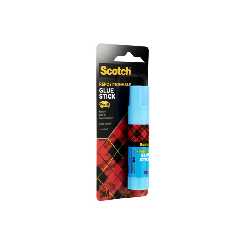 Scotch Restickable Glue Stick, 0.49 oz – Repositionable, Washable, Non-Toxic