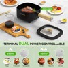 Audecook Hot Pot Electric 2L, Cermic Glaze Non-Stick Frying Pan