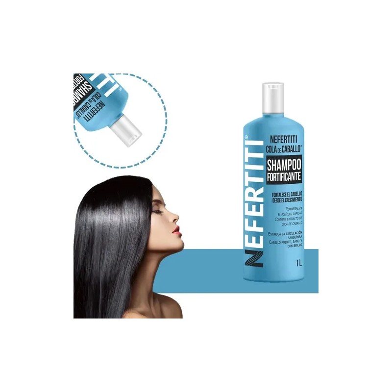 Shampoo Cola De Caballo Para Crecimiento Nefertiti De 1 Lt
