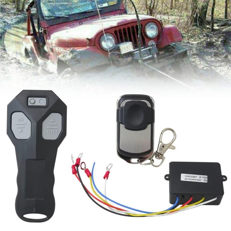 Premium Wireless Winch Remote Control Kit, Universal 150ft Recovery Handset