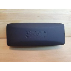 SPY+ Eyeglass Optical Case - Plus Cleaning Cloth, Color Matt Black Faux Leather