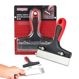 Mr. Bar-B-Q Griddle Scraper Tool with Replaceable Blade, Stainless Steel Griddle Cleaner, Ergonomic, Perfect for Professional and Residential Kitchen Grill Scraper