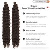 Dark Brown Deep Wave Boho Hair for Braiding Synthetic Brown