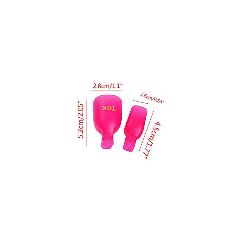 yueton Pack of 10 Reusable Toenail Nail Art Soak Off
