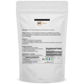 mGanna Sodium Bicarbonate, Food Grade Baking Soda, 0.5 lbs / 227 gms, Pure White Powder