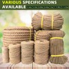 Natural Jute Rope ，Hemp Rope for Crafts,Decorating,Gardening, Bundling,Camping,Cat Scratching Post,Thick