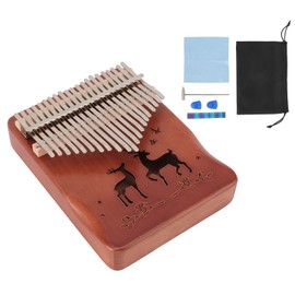 21 Keys Thumb Piano Musical Instruments Kalimba Finger Piano with Finger Protector Cleaning Cloth for Beginners Type 1