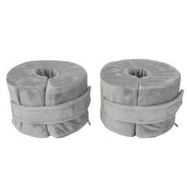 2 Protectores de Tobillo para Pies, Cojín Elevador, Reposapiés Elevador con Soporte Cómodo, Almohadas de Talón Lavables con Rotación de 360 ​​grados, Gris