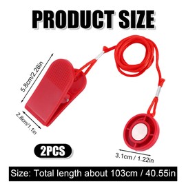 2pcs Treadmill Magnet Safety Key Universal, Magnetic Safety Switch Round Treadmill Replacement Key for Most Treadmills Running Machines Emergency Stop