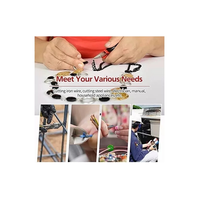 LOMETEB Juego 8 Pzs Mini Alicates Para Joyas Herramientas Abalorios