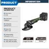 Excited Work 20V Cordless Angle Grinder, 7500RPM Brushless Motorwith 2PCS