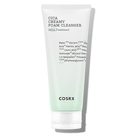 COSRX Pure Fit - Limpiador cremoso de espuma Cica, 5.07 onzas líquidas, limpiador suave para pieles sensibles, complejo centella derivado del 91 % de forma natural, sin pruebas en animales, sin