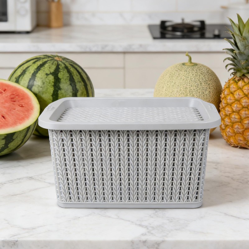 Fruit and Vegetable Storage Basket for Kitchen Counter,Stackable Storage Bins