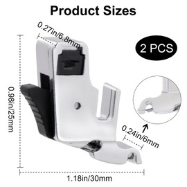 Isslly 2PCS Sewing Presser Foot Holders, Zinc Alloy Snap On Low Shank Adapters, Sewing Machine Parts for Sewing Machine