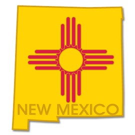 PinMart New Mexico Shape Flag Lapel Pin – Complete United States of America Pin Set – Gold Plated Enamel US State Shirt Pins – Great Commemorative/Promotional Gift