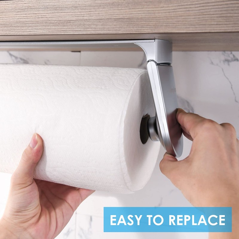 simpletome ONE Hand Tear Paper Towel Holder Under Cabinet Adhesive