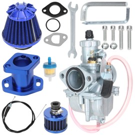 YOXUFA VM22 Racing Carburetor Carb Air Filter Kit for Predator 212cc Coleman CT200U CT200U-EX BT200X Baja Warrior MB200 GX200 196cc 200cc Engine Mini Bike Go Kart High Performance Part