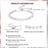 Esmoly Bracelets for Womens Tennis Bracelet Silver Birthstone Bracelet with