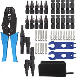 Homend 10 Pairs Solar Crimping Tools Solar Panel PV Cable Connectors Wire Crimper Plier