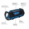 BOSCH GPB18V-2CN 18V Compact, Portable Jobsite Radio with Bluetooth 5.0,