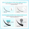 NAGARAKU Ellipse Flat Eyelash Extension with Double Tip Shape, Professional